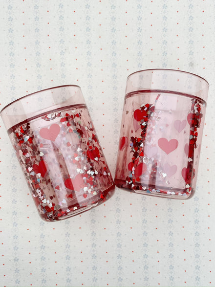 Konges Sløjd 2 Pack Glitter Drinkbekers | Heart