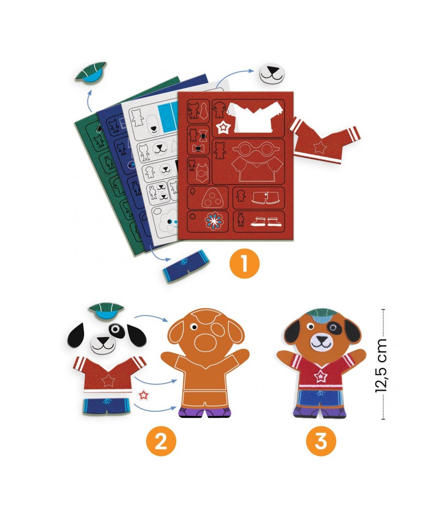 Djeco DIY Dierenmagneten Set 15 | Funky Family