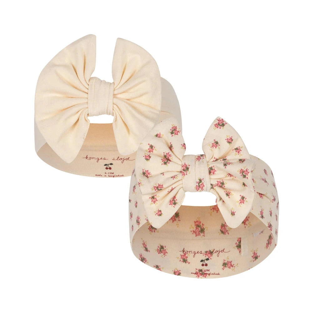 Konges Sløjd Basic 2 Pack New Bambi Bonnet Haarband | Buttercream/Bloomie