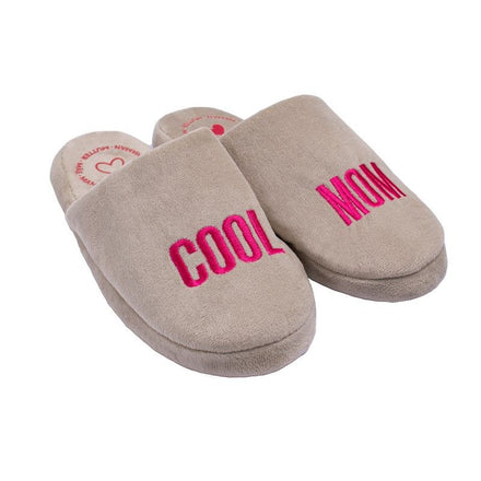 Fisura Cool Mom Slippers M | Grey and Pink