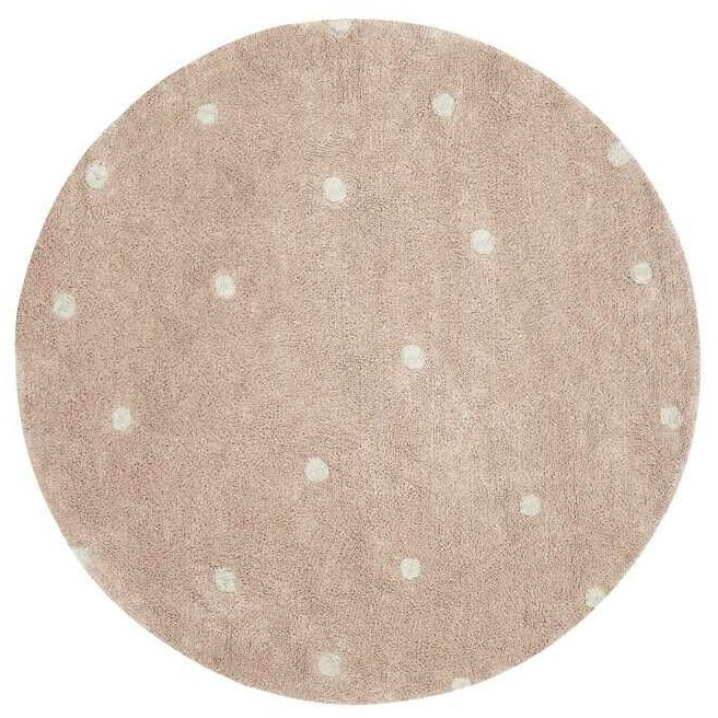 Lorena Canals Machinewasbaar Tapijt Rug Rond Ø140cm | Round Dot Rose