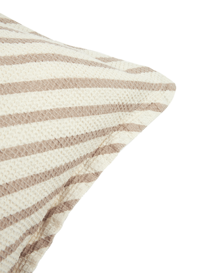 Nobodinoz Landscape Wafel Vierkant Kussen 45x45cm | Stripes Natural*