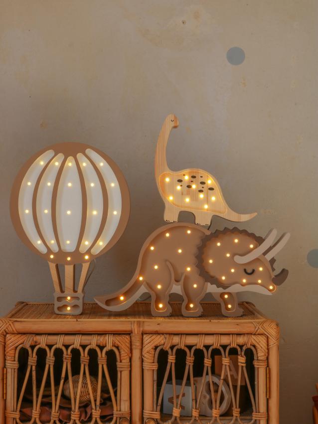 Little Lights Lamp Hot Air Balloon | Light Brown