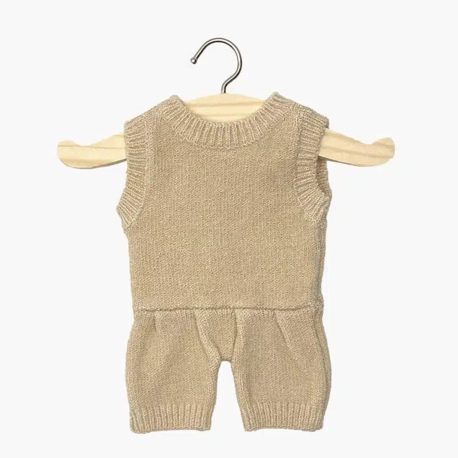 Minikane Poppenkleertjes Orlando Knitted Romper | Crème