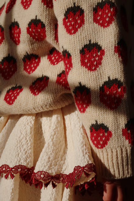 Konges Sløjd Belou Knit Collar Cardigan | Strawberry