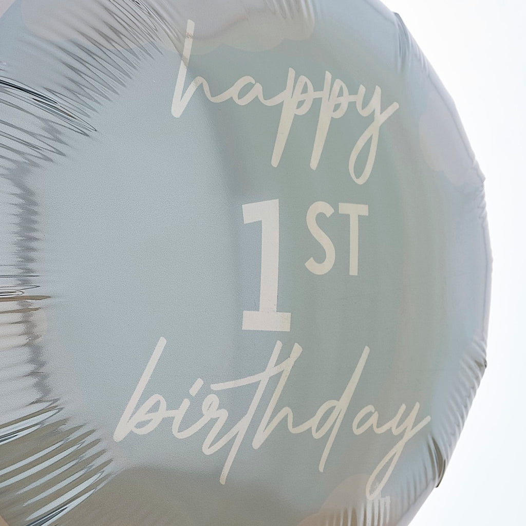 Ginger Ray 'Happy 1st Birthday' Blauwe Folie Ballon | 43 cm