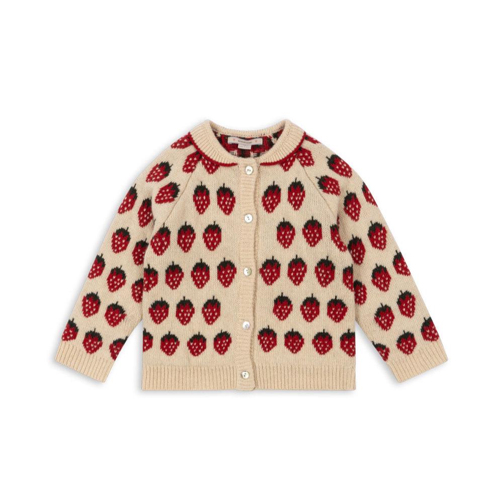 Konges Sløjd Belou Knit Collar Cardigan | Strawberry