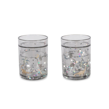 Konges Sløjd 2 Pack Glitter Drinkbekers | Dino