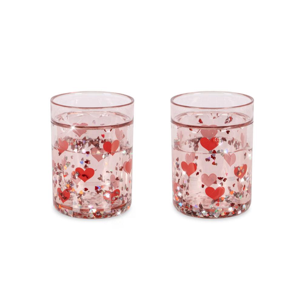 Konges Sløjd 2 Pack Glitter Drinkbekers | Heart