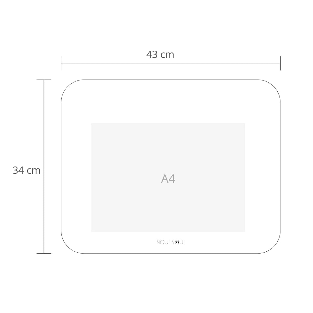 Noui Noui Placemat 43x34cm | Ice Cream Grey