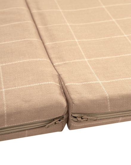 Nobodinoz Plooibare Eco Play Mat 100x100x4cm | Taupe Grid