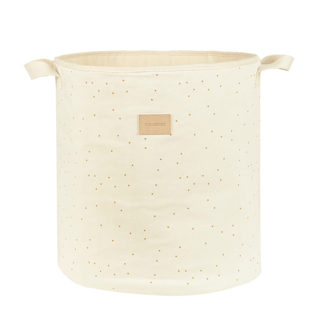 Nobodinoz Opbergmand Toybag 41x37x37cm | Natural Honey Sweet Dots