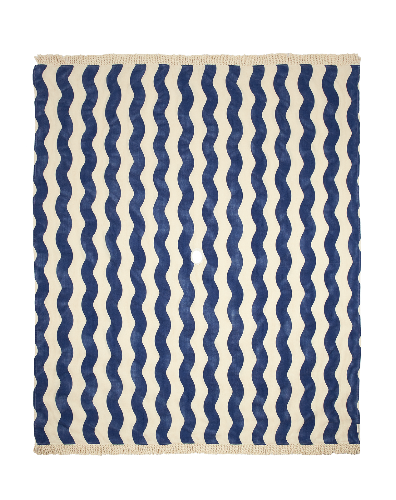 Nobodinoz Portofino Beach Strandlaken XL 146x175cm | Blue Waves Waffle