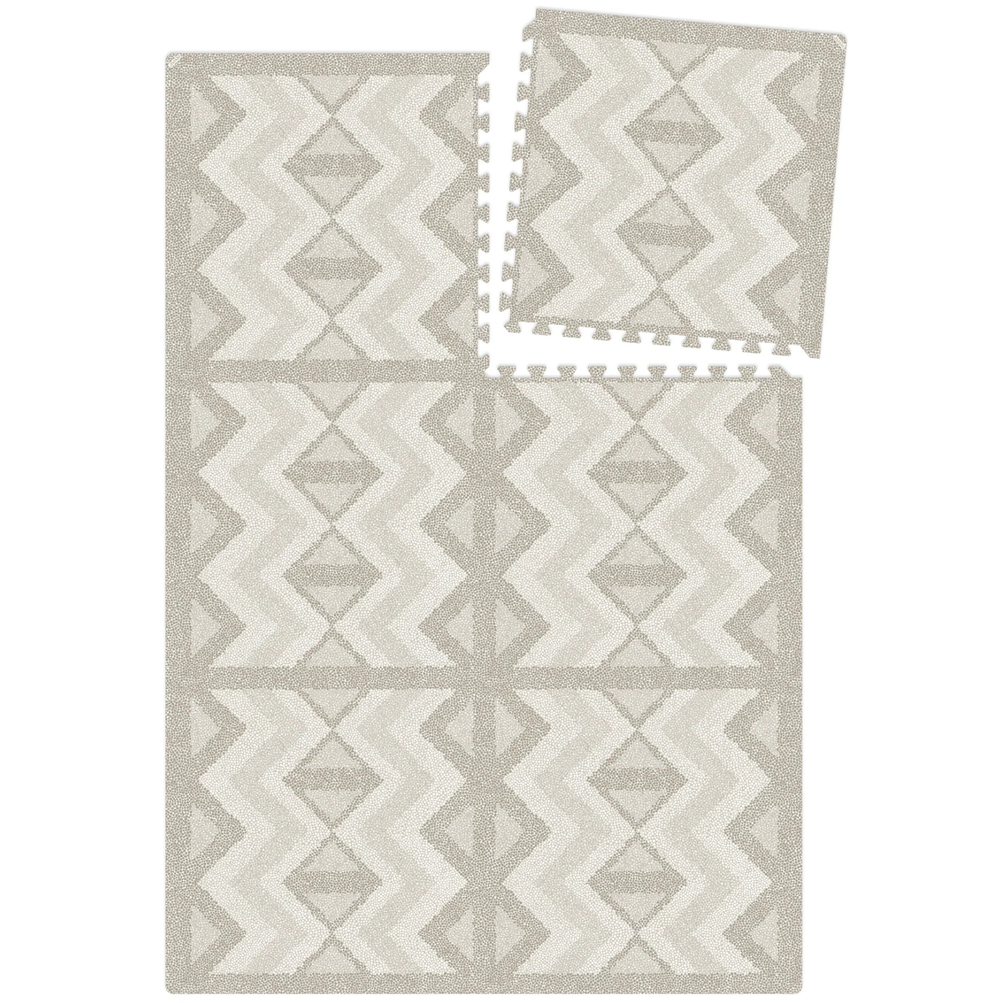 Eeveve Speeltapijt Foam Puzzel | Kilim Feather Grey