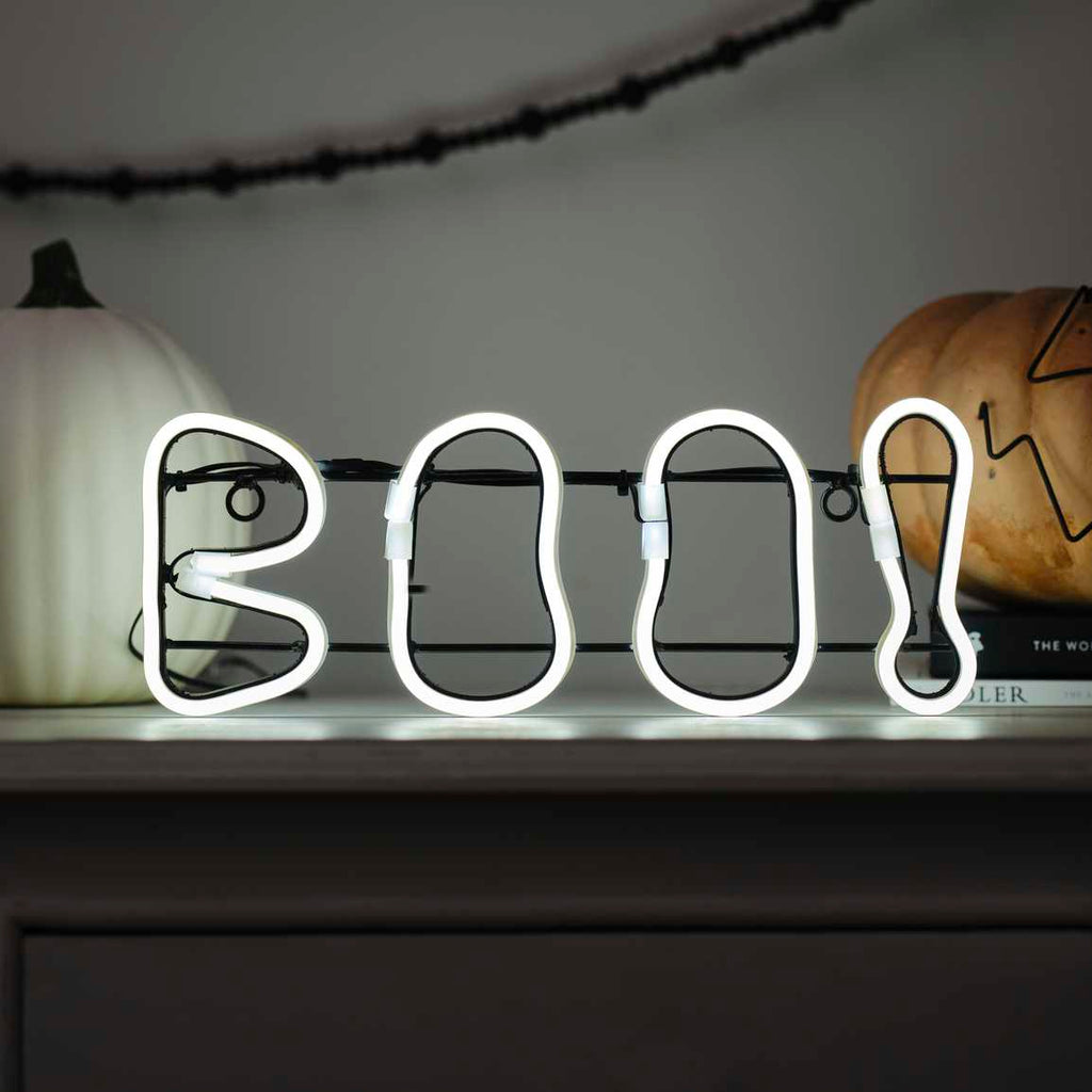 Ginger Ray Boo Neon Light Licht | Zwart/Wit