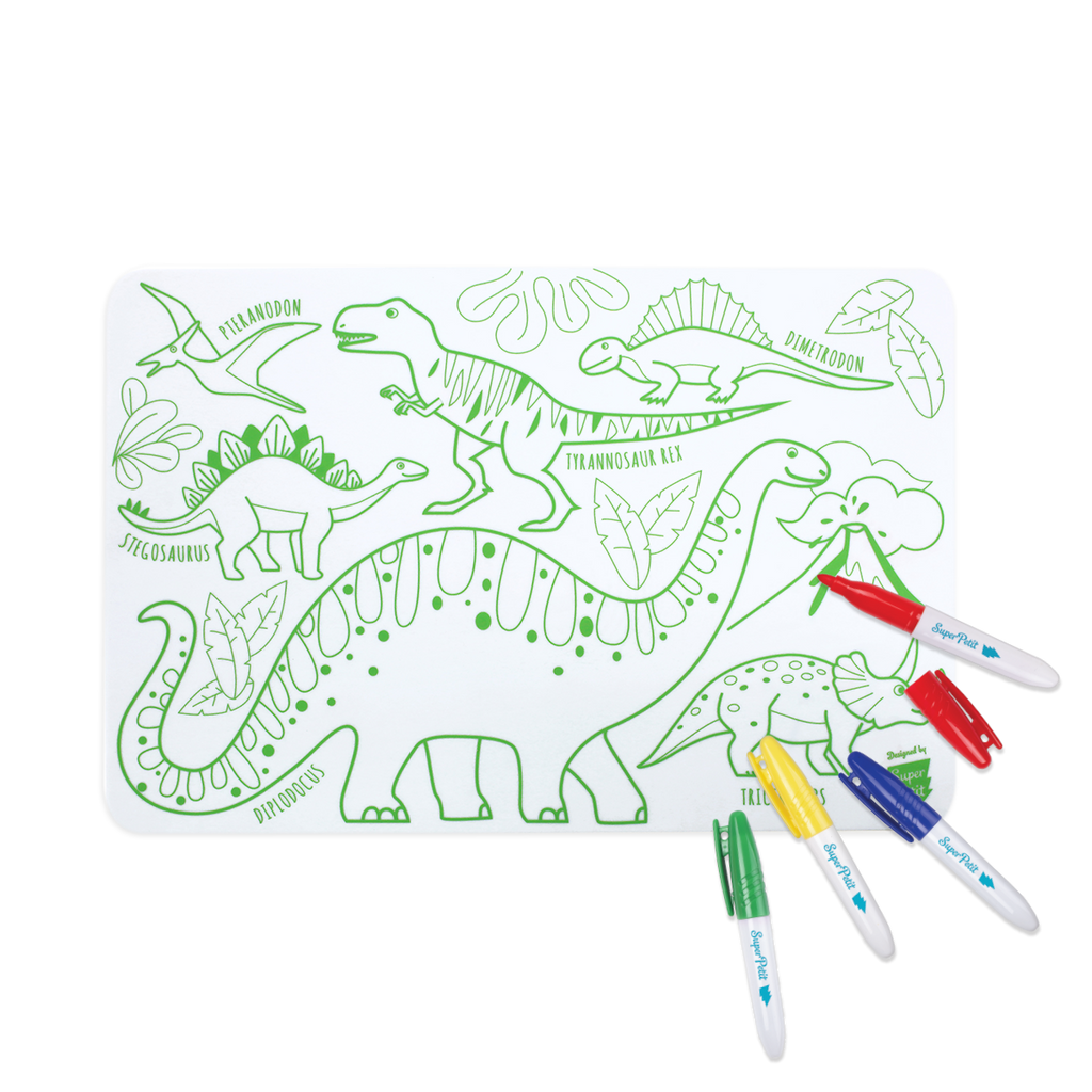 Super Petit Mini Placemat Met Stiften | Dino