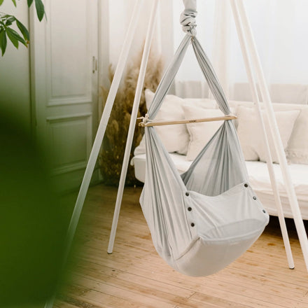 Nonomo Heavenly Dreams Baby Premium Wieg Stone Grey + Move + Tipi Stand (stokken) White