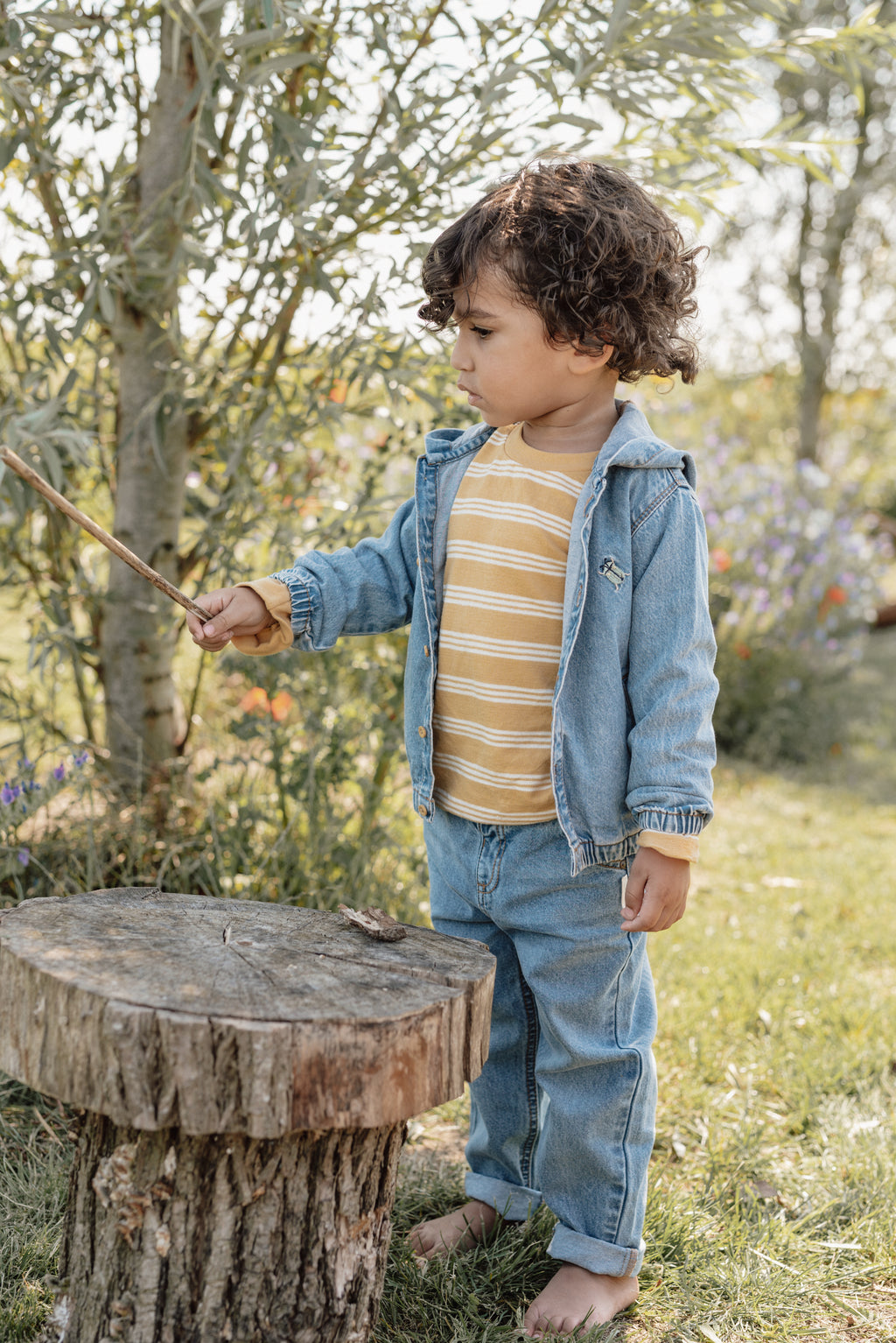 Little Dutch Vest Met Capuchon Denim