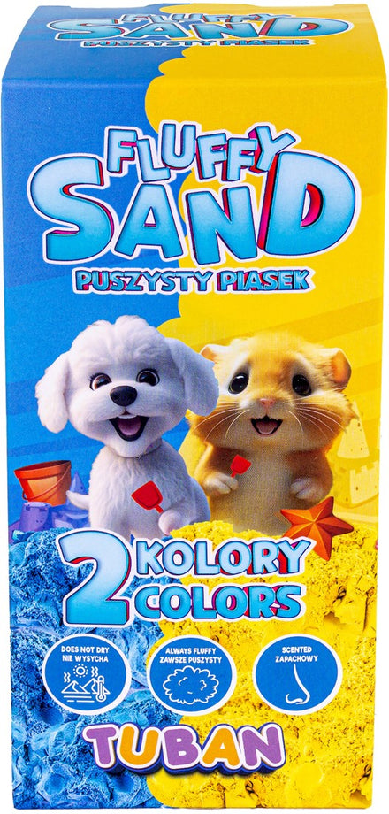 Tuban Kinetisch Zand Fluffy Sand | Blue & Yellow 2 x 70 g