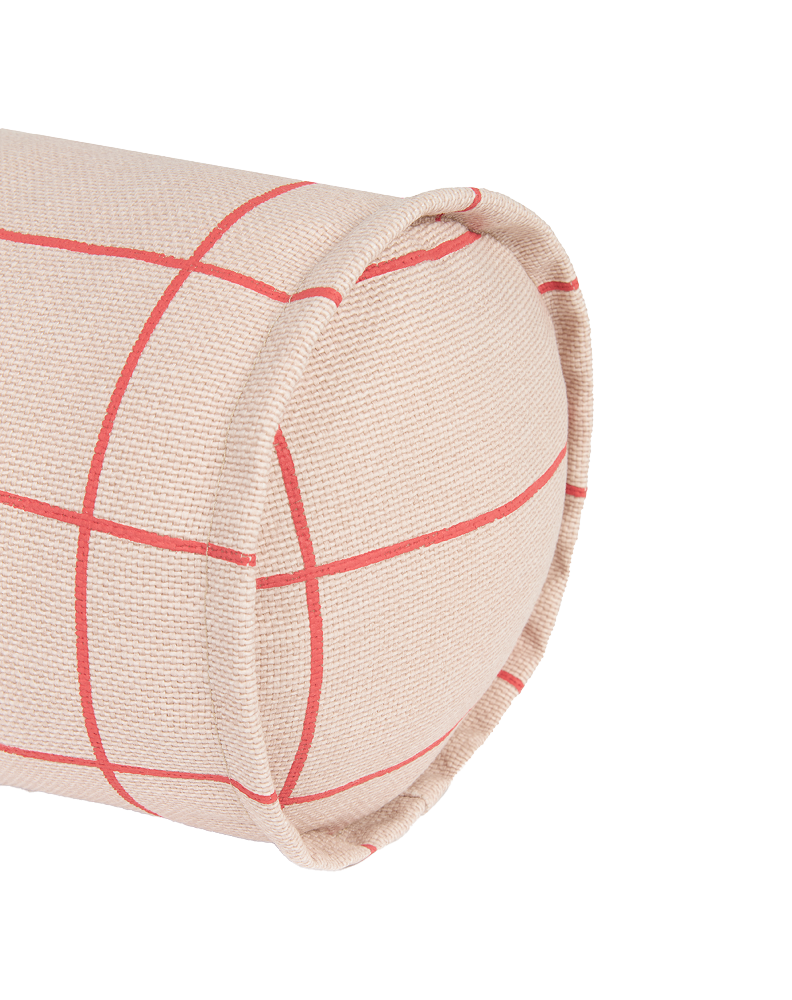 Nobodinoz Vibes Cylinder Kussen 40x40cm | Pink Red Grid