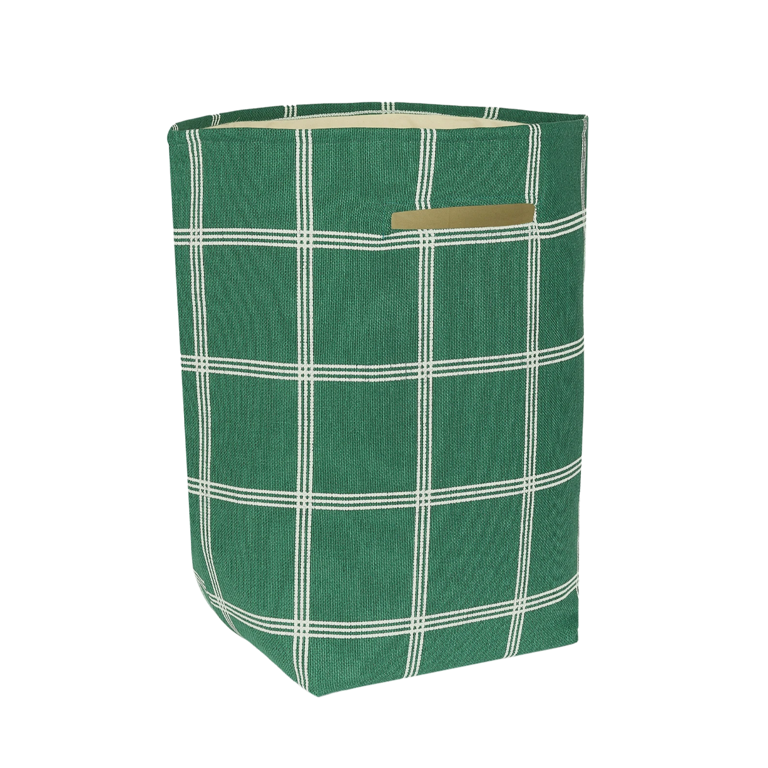 Nobodinoz Opbergmand Toybag 56x44x28cm | Green White Windowpane