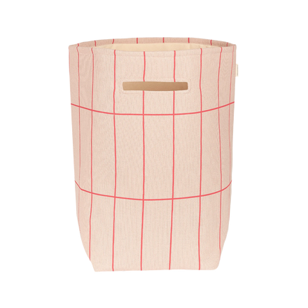 Nobodinoz Opbergmand Toybag 56x44x28cm | Pink Red Grid