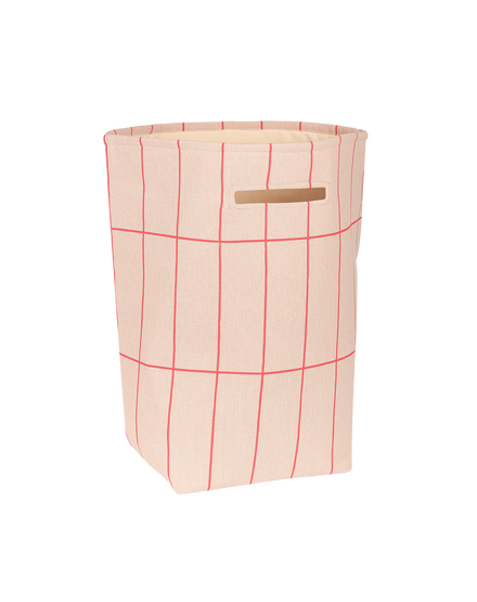 Nobodinoz Opbergmand Toybag 56x44x28cm | Pink Red Grid