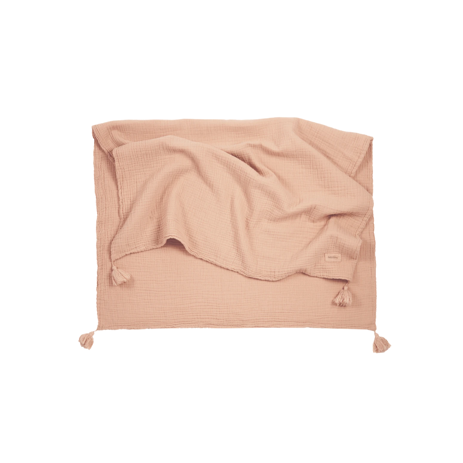 Nobodinoz Wabi Sabi Double Muslin Blanket 65x100cm | Powder Pink