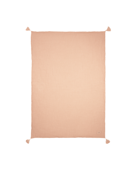 Nobodinoz Wabi Sabi Double Muslin Blanket 65x100cm | Powder Pink