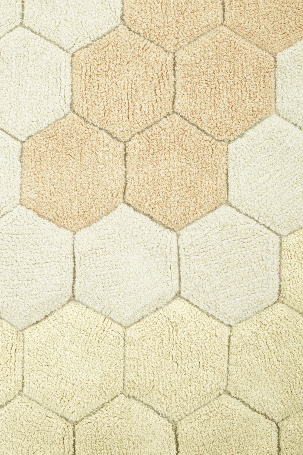 Lorena Canals Machinewasbaar Tapijt Rug Rond Ø140cm | Honeycomb Golden