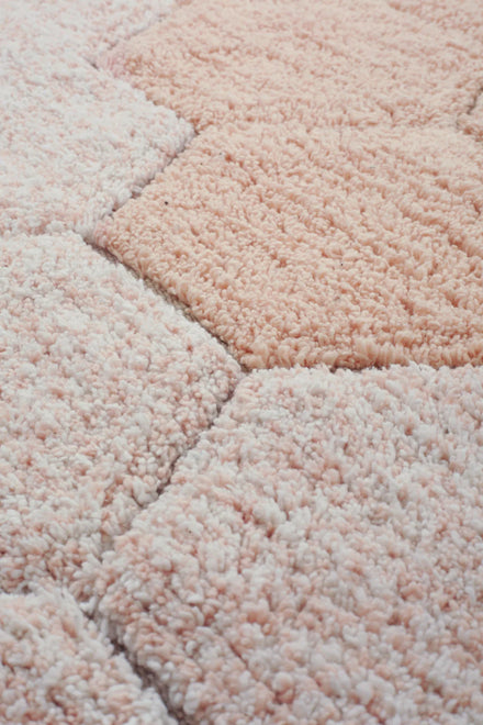 Lorena Canals Machinewasbaar Tapijt Rug Rond Ø140cm | Honeycomb Rose