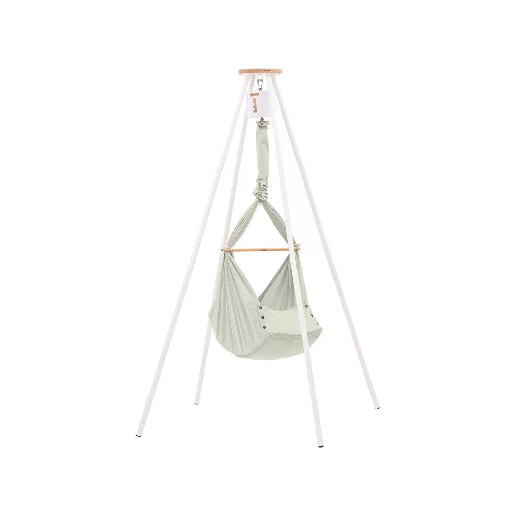 Nonomo Heavenly Dreams Baby Premium Wieg Olive + Move +  Tipi Stand (stokken) White