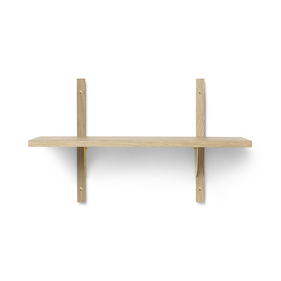 Ferm Living Sector Shelf Small Oak-Brass