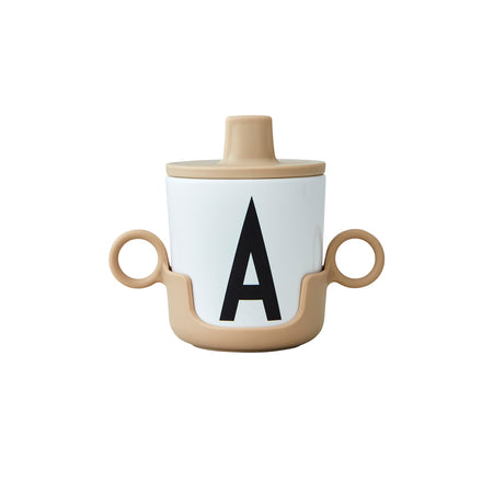 Design letters houder voor melamine drinkbeker | Beige   *