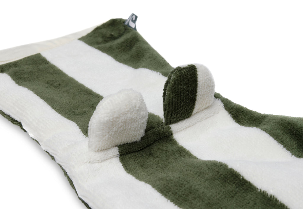 ZZZ Jollein Badstof Washand Met Oortjes | Stripe Terry Leaf Green