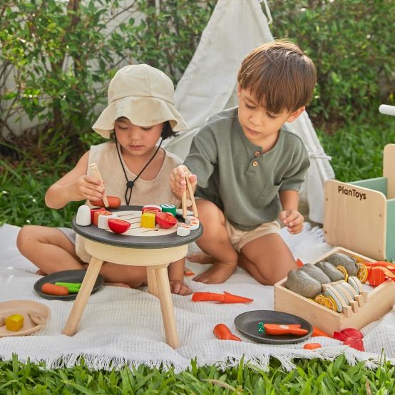 Plantoys Houten BBQ Playset