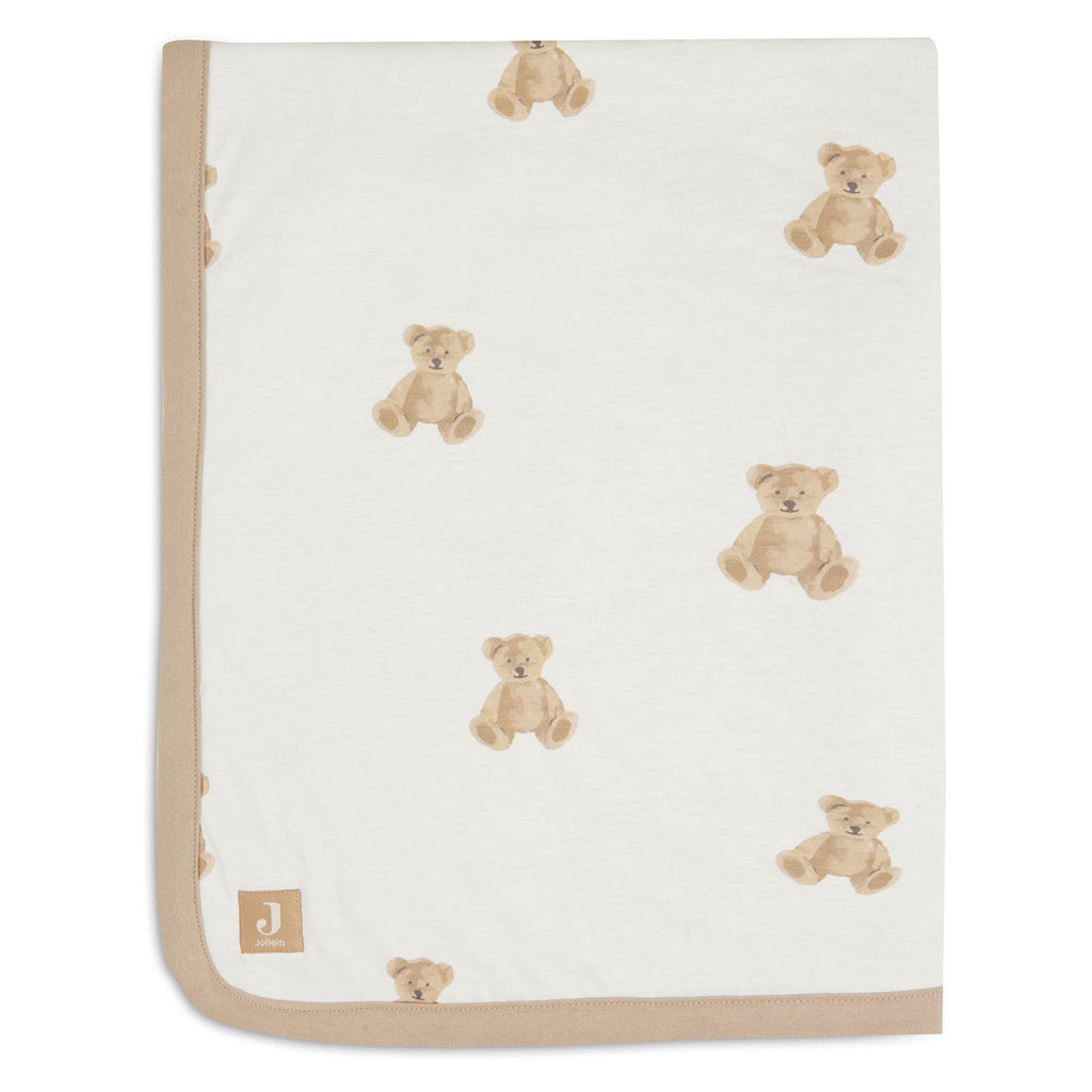 ZZZ Jollein Ledikant Deken Jersey 100x150cm | Teddy Bear