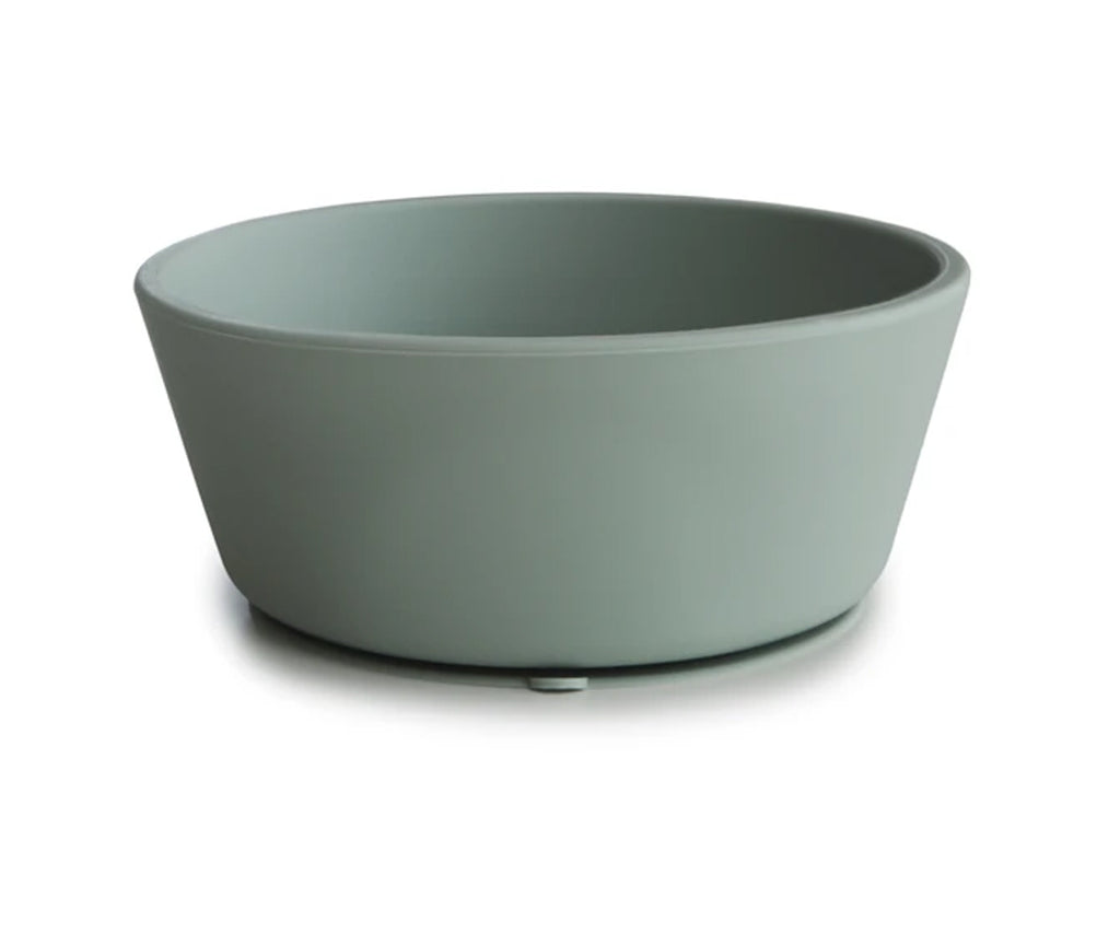 Mushie Silicone Bowl Rond Met Zuignap | Cambridge Blue