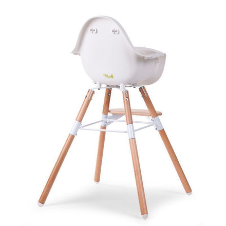 Childwood EVOLU2 meegroeistoel Naturel/wit 2 in 1 + beugel - DE GELE FLAMINGO - Kids concept store 