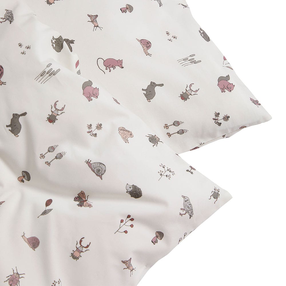 Leander bedset 100x140cm Forest Dusty Rose