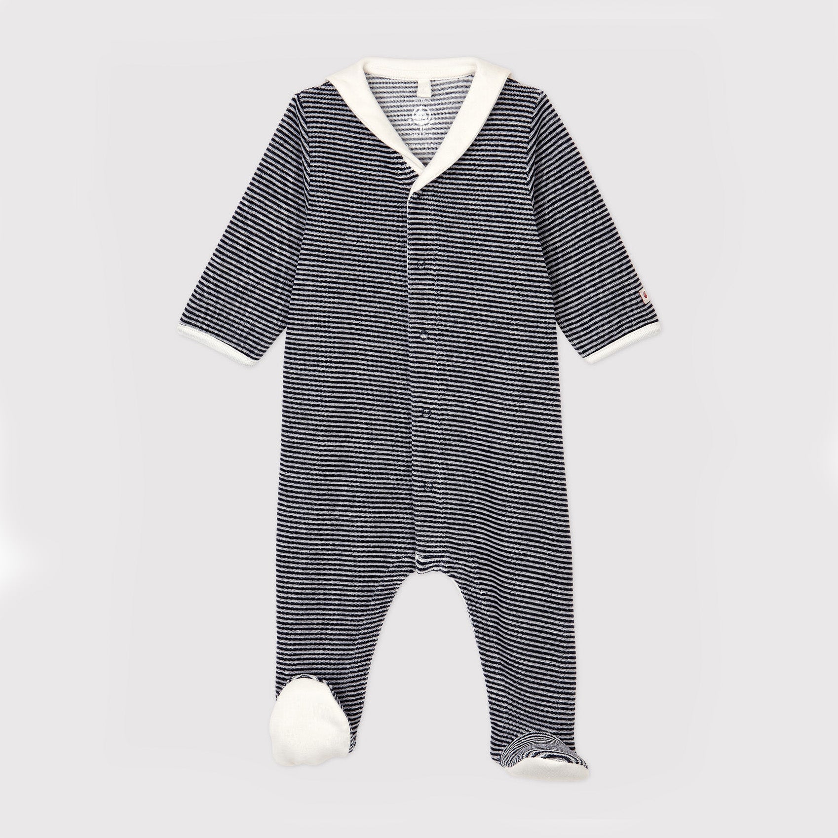 zzz Petit Bateau Pyjama | Gestreept met col Fluwelen