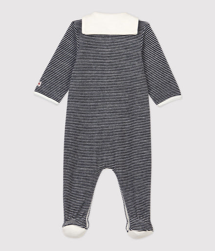 Petit Bateau Pyjama | Gestreept met col Fluwelen  *