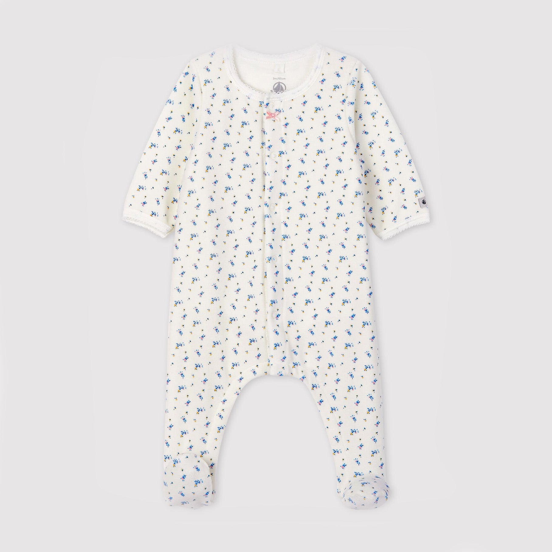 zzz Petit Bateau Bodyjama | Bloemenprint Velours