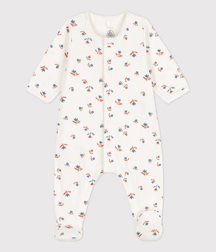 Petit Bateau Baby Pyjama Tubic | Marshmallow Flowers  *