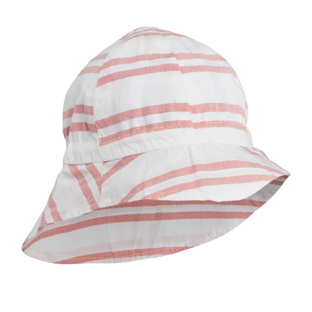 ZZZ Liewood Sunneva Zonnehoedje | Stripe Creme De La Creme/ Apple Red *