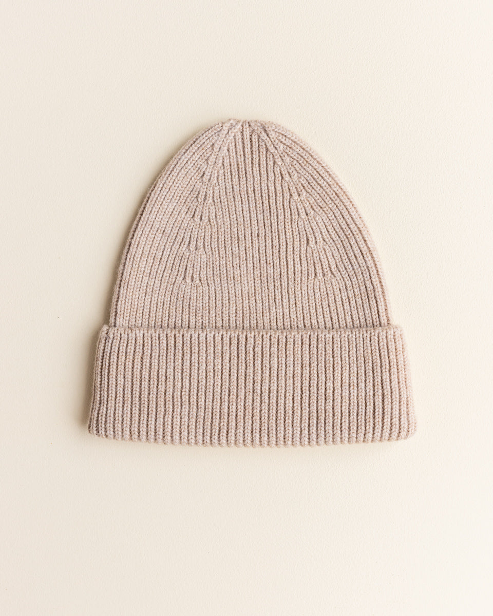 Hvid Beanie Fonzie 3-6Y | Sand