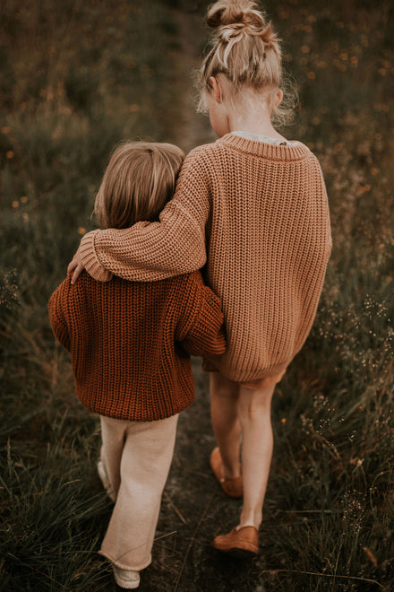 Yuki Chunky Knit Sweater | Coral*