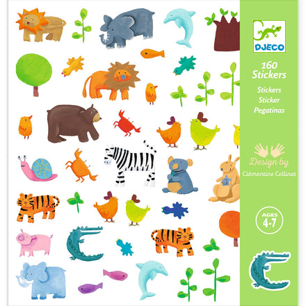 Djeco Set 160 Stickers | Dieren