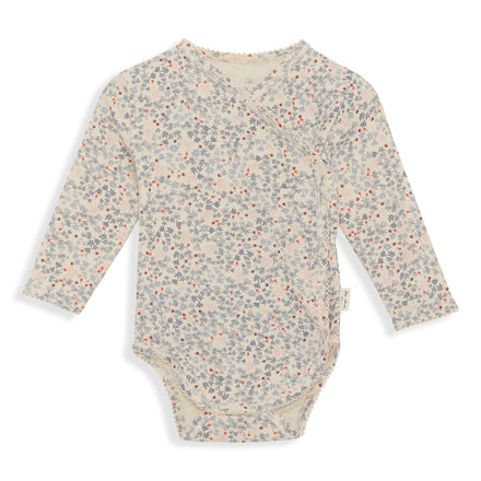 Konges Sløjd Newborn Overslag Romper | Rose Hip Blue *