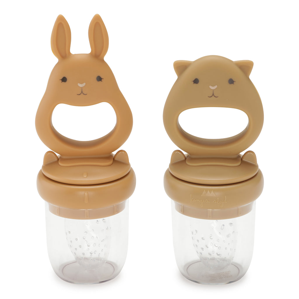 Konges Sløjd Silicone Fruit Feeder Pacifier | Almond / Terracotta